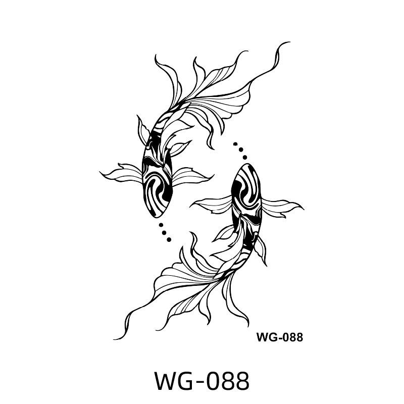 Trendy Waterless Herbal Fruit Juice Tattoo Stickers - Geometric, Waterproof, Long-lasting 80*110MM