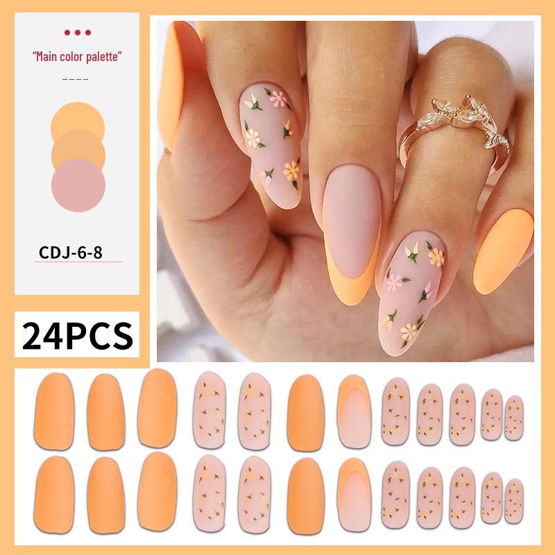 Pegatinas Desmontables para Uñas Estilo Europeo y Americano - Uñas Postizas Simples y Llevables