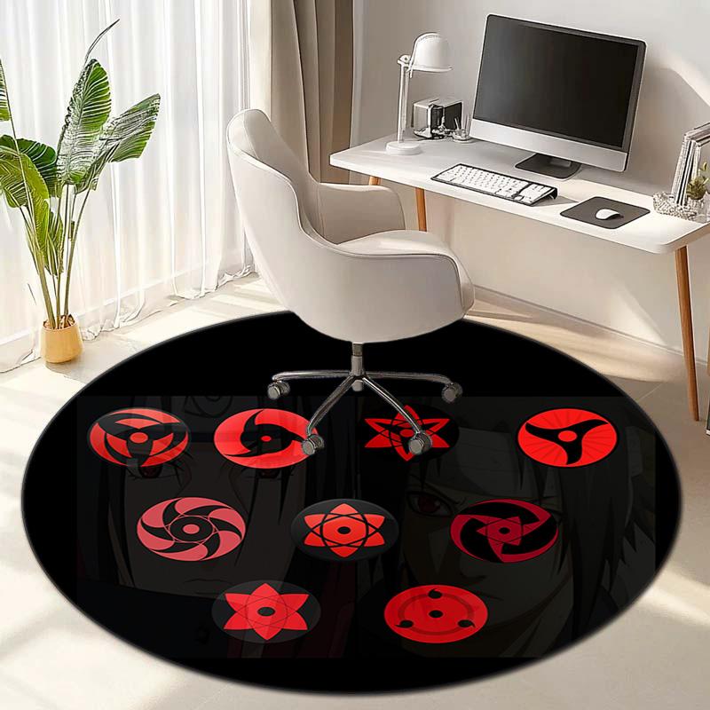 Famous Cartoon NARUTO Protagonist Uzumaki Naruto Round Carpet Soft Home Decoration Anti-slip Door Mat Outdoor Picnic Mat Carpet M7