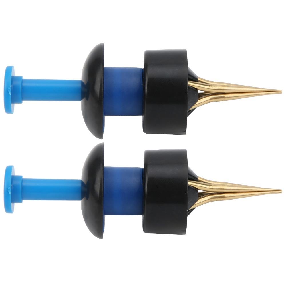 2 Set Copper Fishing Bait Clip with Rubber Bands Baits Clip Portable Lures Clip  Match Fishing