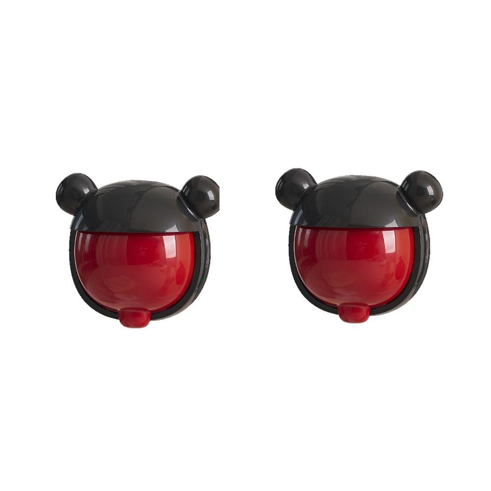 

2 шт. Водонепроницаемый защитный колпачок для зубной щетки, экономящий место зажим для зубной пасты, душ красный черный