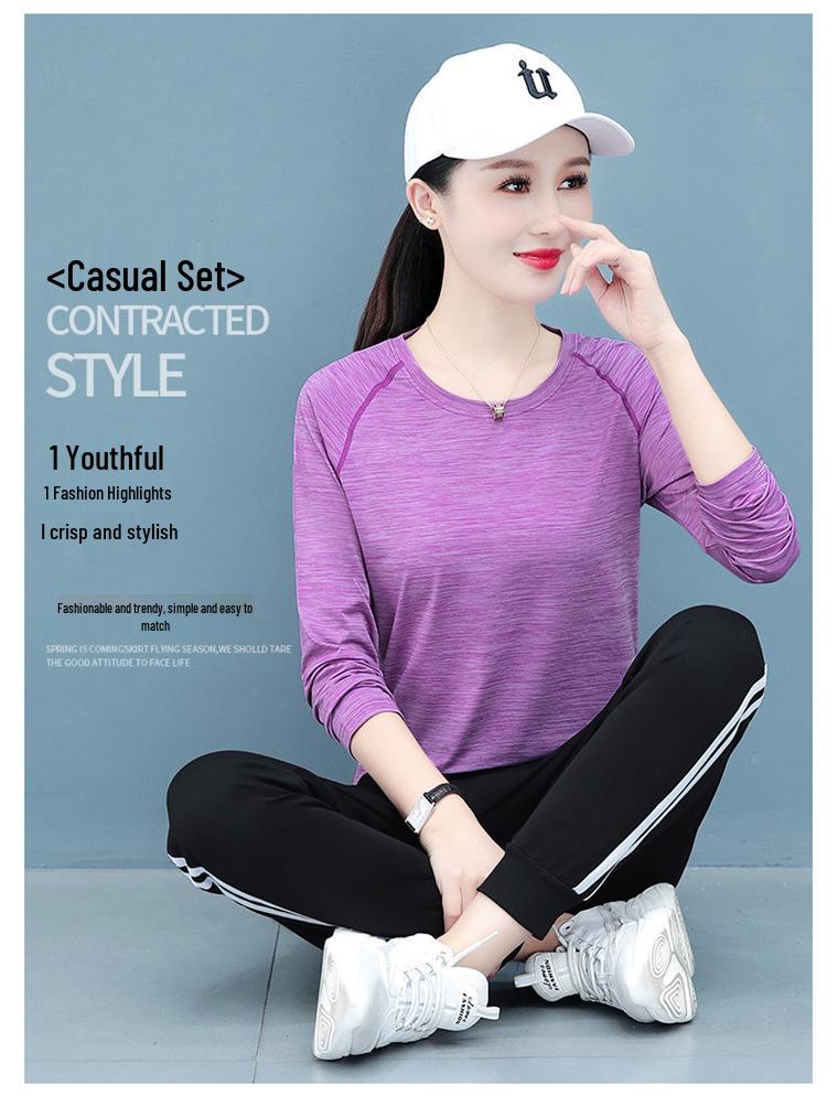 Dámská rychleschnoucí sportovní souprava Woodpecker - 2025 Ležérní dvoudílný set na běh a lezení pro podzim a jaro