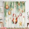Plane Printing Curtains Roller Blinds Christmas Ornaments Santa Claus Watercolor Versatile Fabric Without Rod Art Set Of 2 Made Polyester