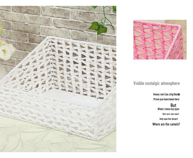 Plastic Storage Basket and Desktop Organizer for Cosmetics, Office Supplies, and Documents