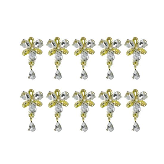 10Pcs Manicure Decorations Creative Shape Non-Fading Durable Excellent 3D Rhinestones Pendant Style Nail Art Jewelry Accessories