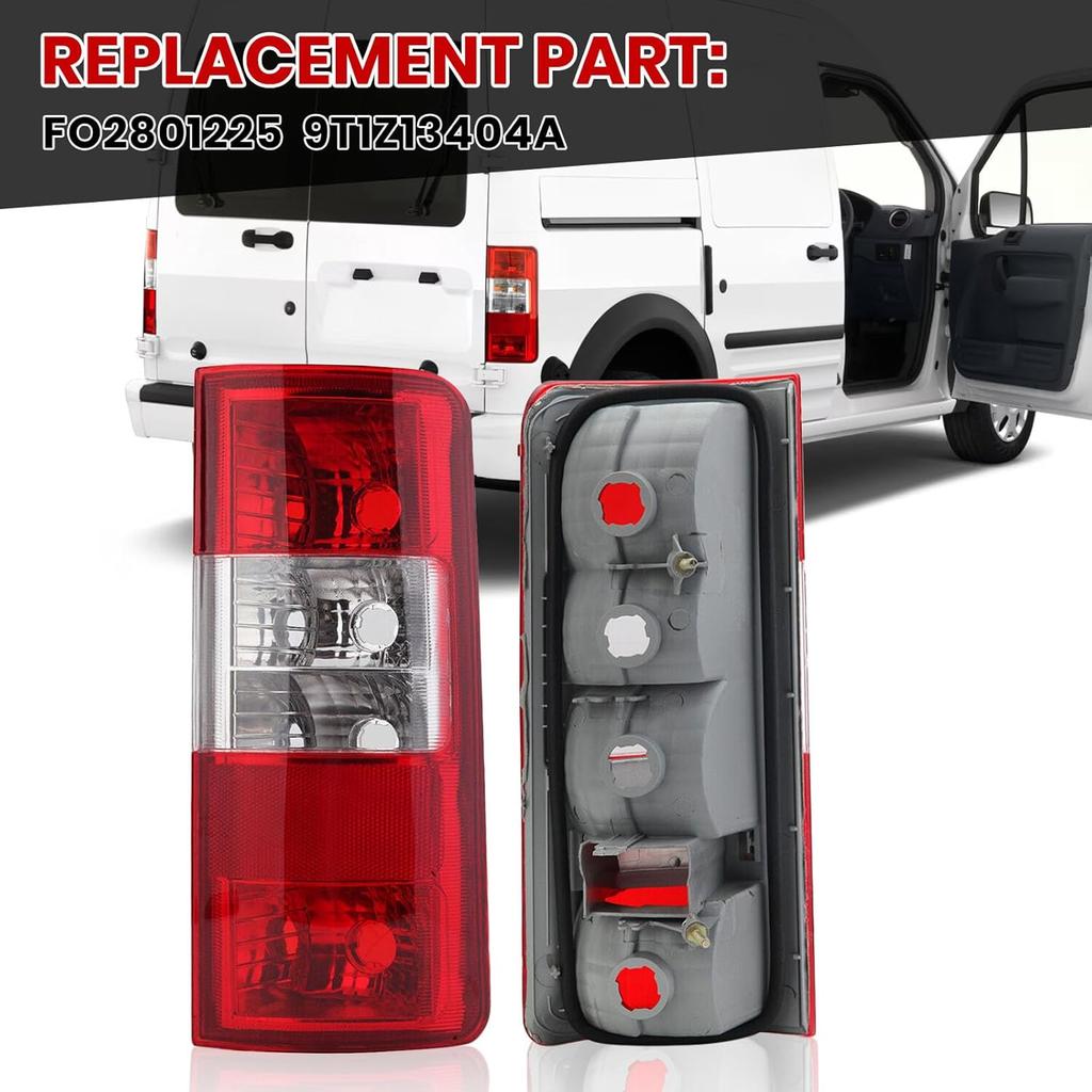 Tail Light House Compatible With Ford Transit Connect 2010 2011 2012 2013 Replace 9T1Z13404A No Bulb & Harness (Right Passenger Side)