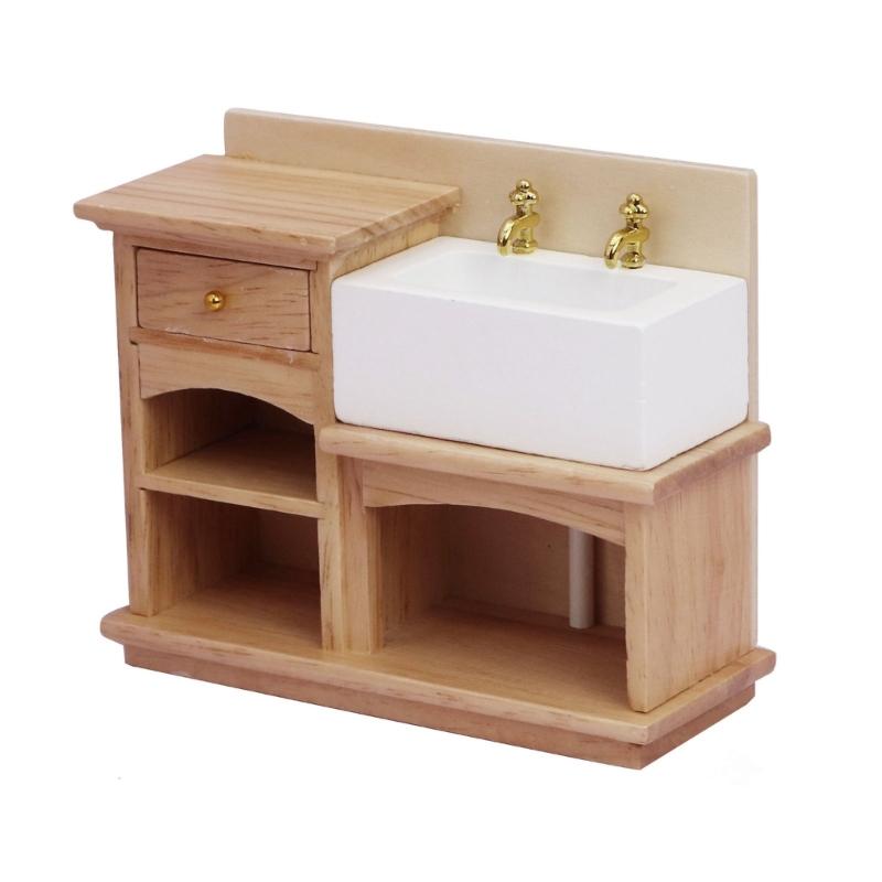 

Simulation Miniature Bathroom Sink Model Figurine For 1/12 Doll House Scene Setting Furniture For Craft Project Decors 1