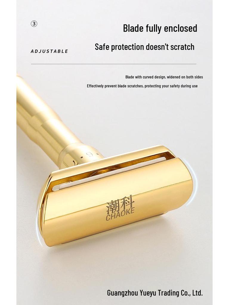 Chao Ke Adjustable 8-Level Sharpness Stainless Steel Double-Edged Manual Razor