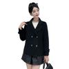 Stylish Double-faced Velvet Coat for Women, Short Petite Slimming Autumn and Winter Outerwear with Fashionable Lapel