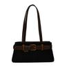 2025 new versatile niche design small bag retro suede shoulder bag underarm bag handbag