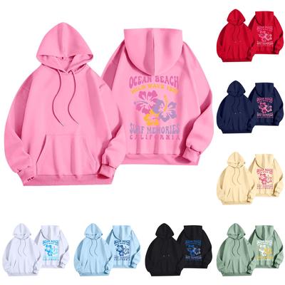 Women's Fashion Women's Lightweight Long Sleeve Pullover With Pockets Preppy Graphic Hoodie