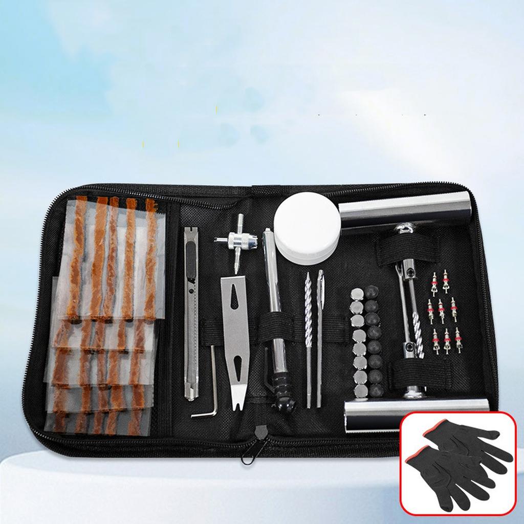 Heavy Duty Universal Emergency Flat Tire Kit to Fix Punctures, for car Motorcycle, Truck, Golf Cart, ATV, Tractor, ARB, RV, SUV, Trailer etc.