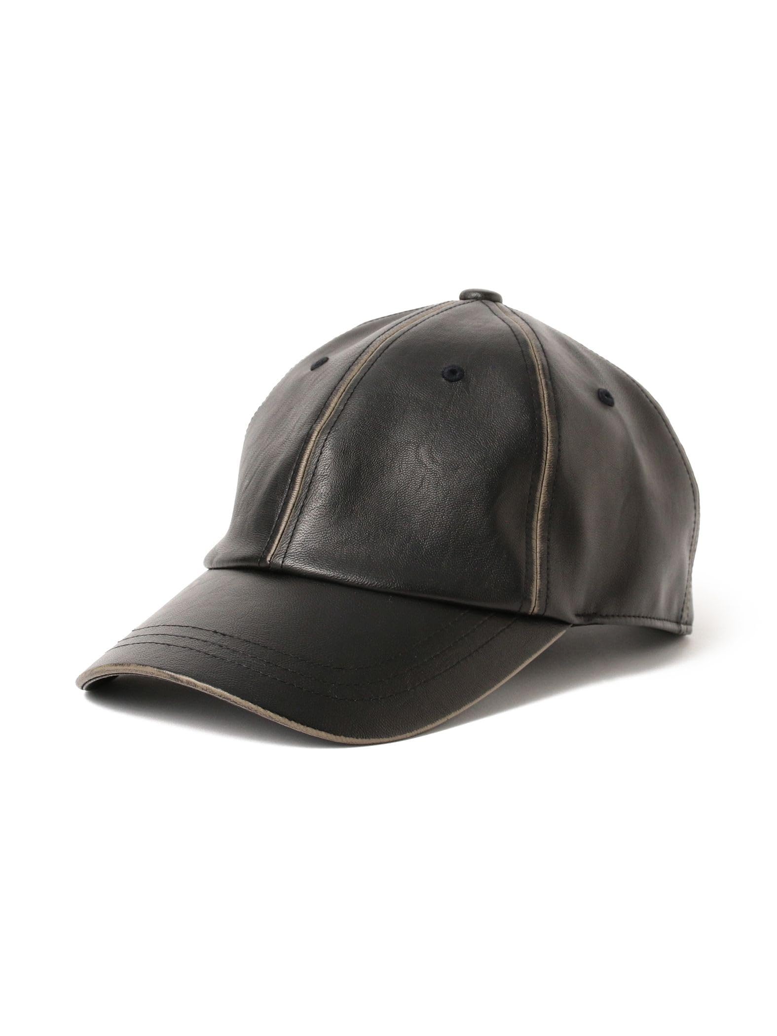

Beams Heart Men s Faux Leather Cap, Black/Free