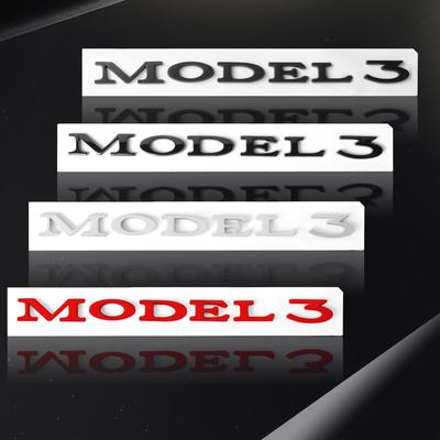ABS Car Trunk Body Engine Cover Emblem Logo Rear Sticker Auto Refit Accessories For Model 3 Badge Styling Decoration Decal