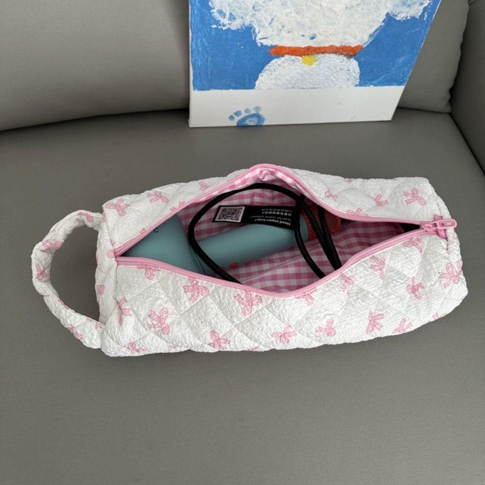 Leopard Hair Dryer Storage Bag Sweet Cosmetic Bag Bow Curler Storage Bag  Beauty Tools Organization