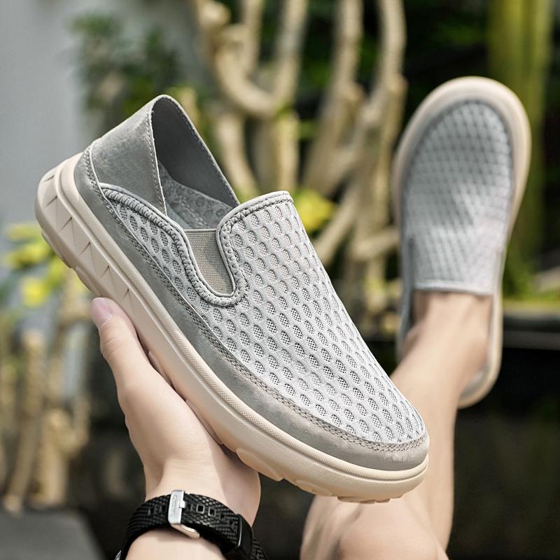 Official Website Hot Selling Men's Mesh Casual Shoes Thick Soled Comfortable Hiking Shoes Breathable Simple Men's Sports Shoes