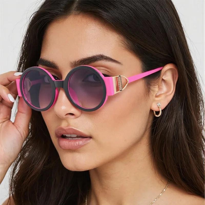 Vintage Round Sunglasses Women Men Steampunk Luxury Brand Designer UV400 Shades Hip Hop Outdoor Travel