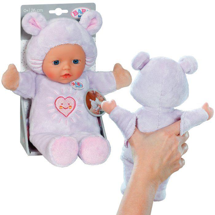 Poupon - BABY BORN - Poupon Souris - Petites oreilles douces et poches pour les doigts - 26 cm - Nouveau-né