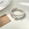 Bracciale di Alta Gamma 2024 con Glitter Argentati e Diamanti Completi - Nuovo Stile Light Luxury per Ragazze
