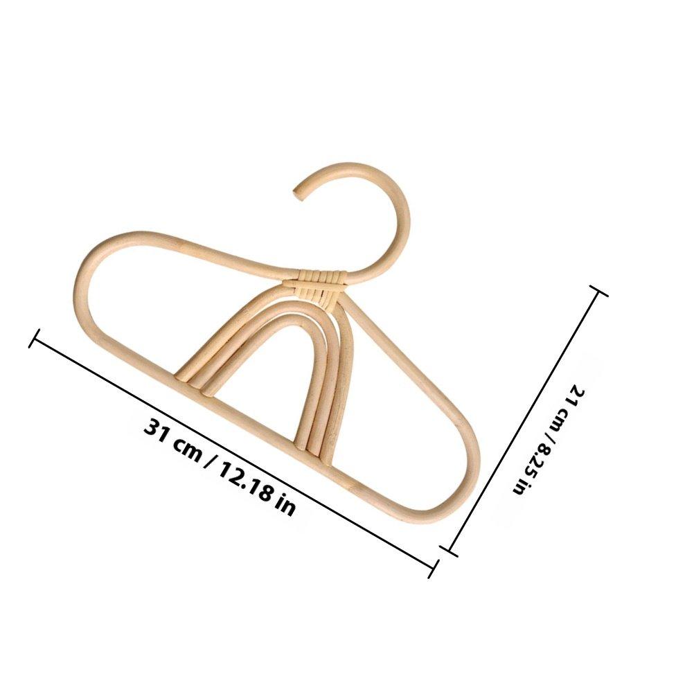 Rattan Clothes Hanger Sturdy Hanger Small Size Smooth Finish Closet Organizer Clothes Hangers Coat Hangers хаки