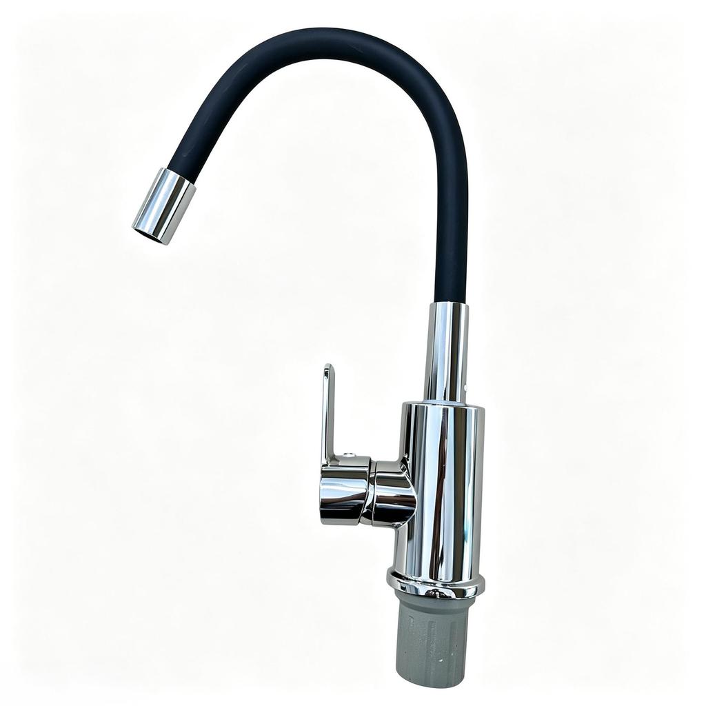 Hot Selling Kitchen Faucet: Silicone Flexible Hose, 360° Rotating Stainless Steel, Cold and Hot Water