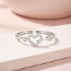 Heart Arrow Open Adjustable Ring – 925 Sterling Silver
