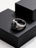 Punk Vintage Grau Edelstahlringe für Männer Sechskant Schwarzer Zirkon Ring Hip Hop Mode Wasserschmuck Finger Schmuck Party Geschenke