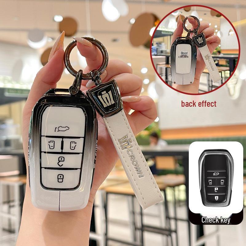 Toyota Crown 14th Gen Key Case: Premium Metal Buckle Shell