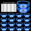 20-100 Piezas Pulseras LED para Bodas Pulsera Luminosa Activada por Música y Sonido Pulseras que Brillan en la Oscuridad Para Suministros de Fiesta de Cumpleaños