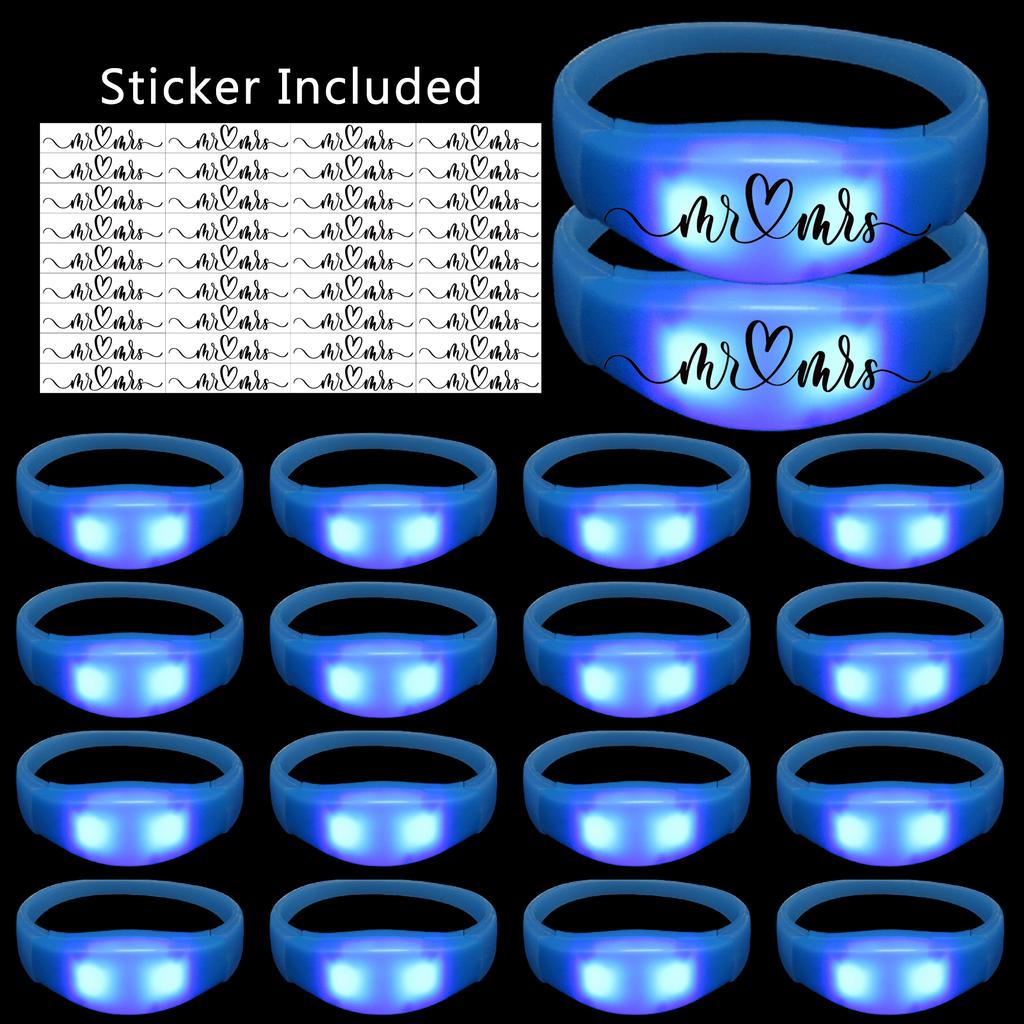 20-100 Piezas Pulseras LED para Bodas Pulsera Luminosa Activada por Música y Sonido Pulseras que Brillan en la Oscuridad Para Suministros de Fiesta de Cumpleaños