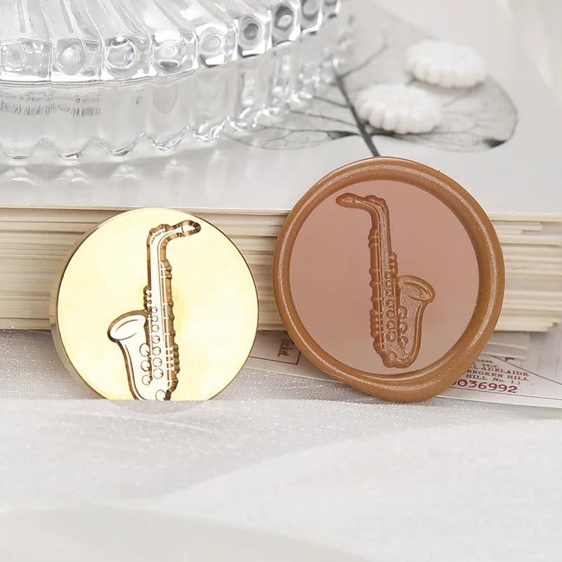 Wax Seal Stamp Retro Musical Instruments Art Vocal Pattern Stamp Replace Head DIY Scrapbooking Vintage Wedding Invitation Cards