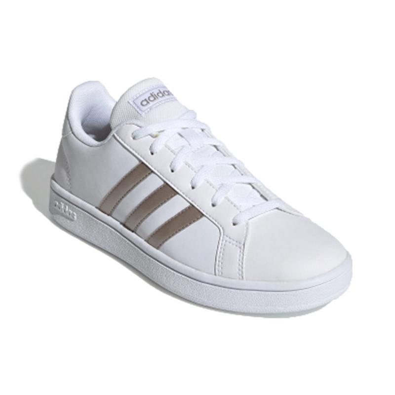 Adidas Women's Grand Court Base 'White Platinum Metallic' Women's Sneakers EE7874