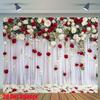 Sfondo Floreale Matrimonio 2D Tenda Rose Rosse Bianche Sfondo Festa