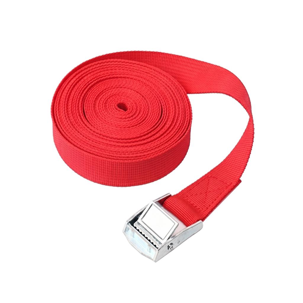 2 5cm Wide 5m Long Webbing Strap with Zinc Alloy Cam Buckle Adjustable Tie Down Strap for Cargo Securing and Tightening