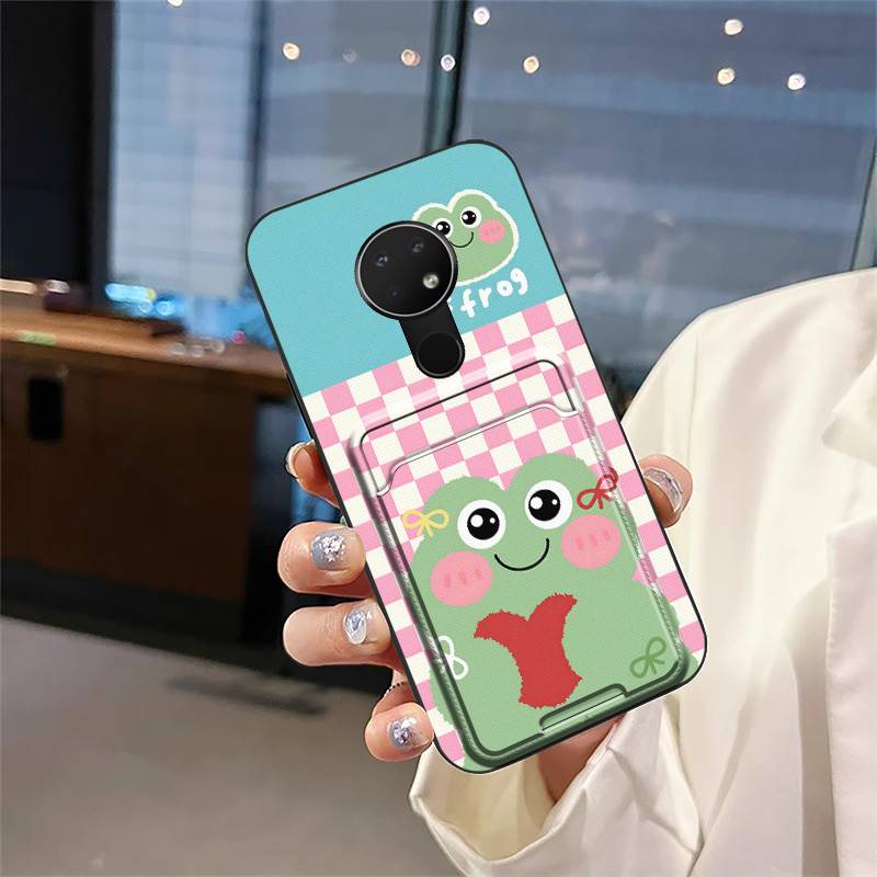 Card Sleeve Silicone Phone Case For Nokia 6.2/7.2 Full Wrap Anti-dust Soft Case Cute Back Cover Durable Anti-knock Cover