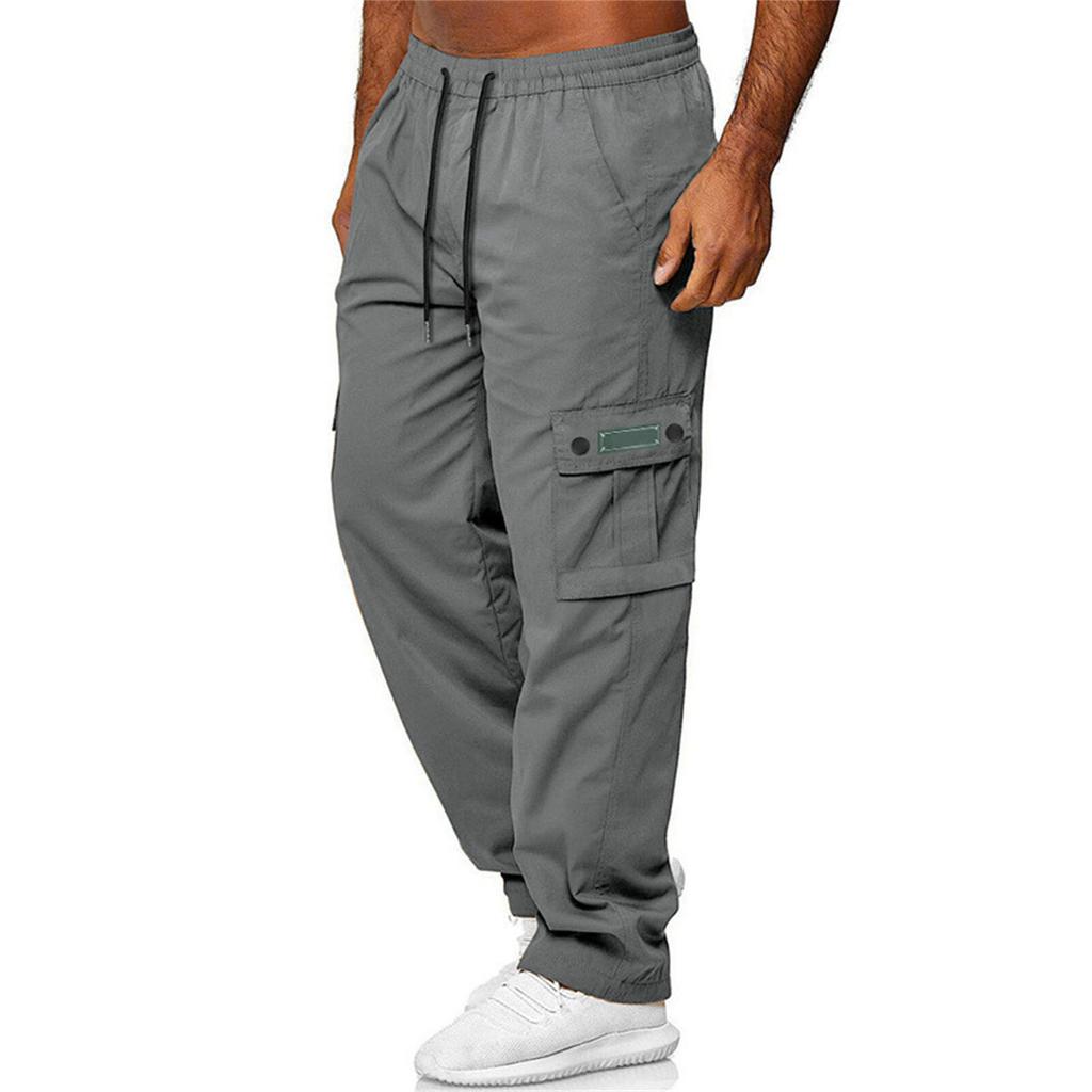 Men's Multi-Pocket Drawstring Work Pants