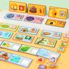 Montessori Vehicle Theme Matching Puzzle Toy /Animal Homes Matching Card Games Develops Cognition & Coordination For Toddlers