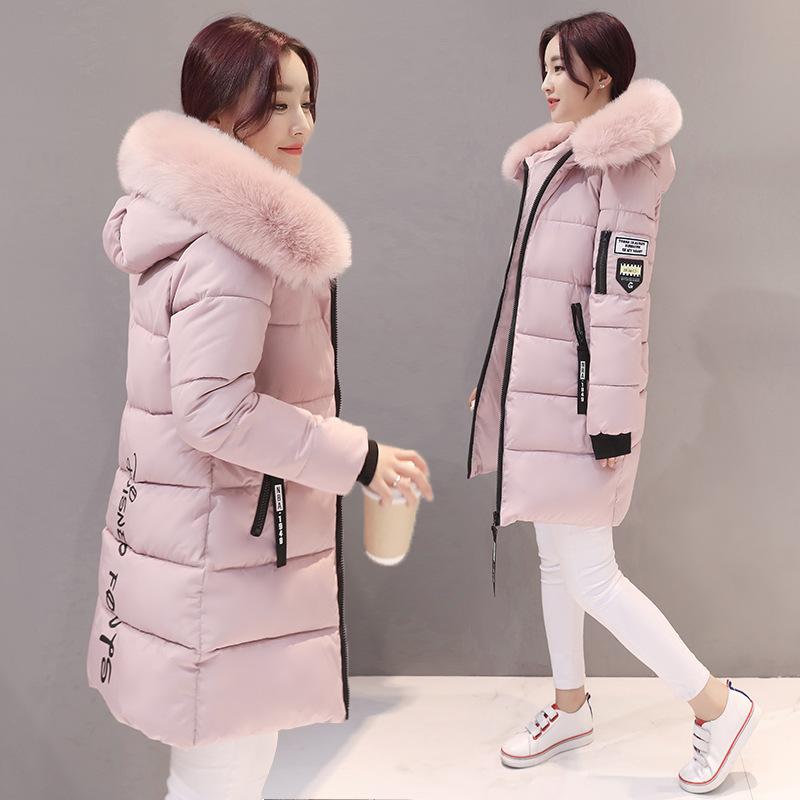 Cotton clothes women's coat new winter slim down cotton-padded clothes women's medium and long large size cold and moisture protection