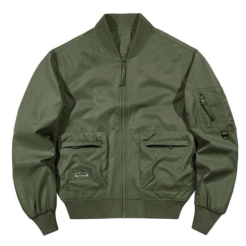 Men's American Style Spring/Autumn Baseball Jacket - Casual Pilot Flight Suit Outerwear Workwear 8861.
