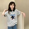 Korean Style Girls' Loose Casual Color Block Polo Shirt - Short Sleeve Summer Top for Kids