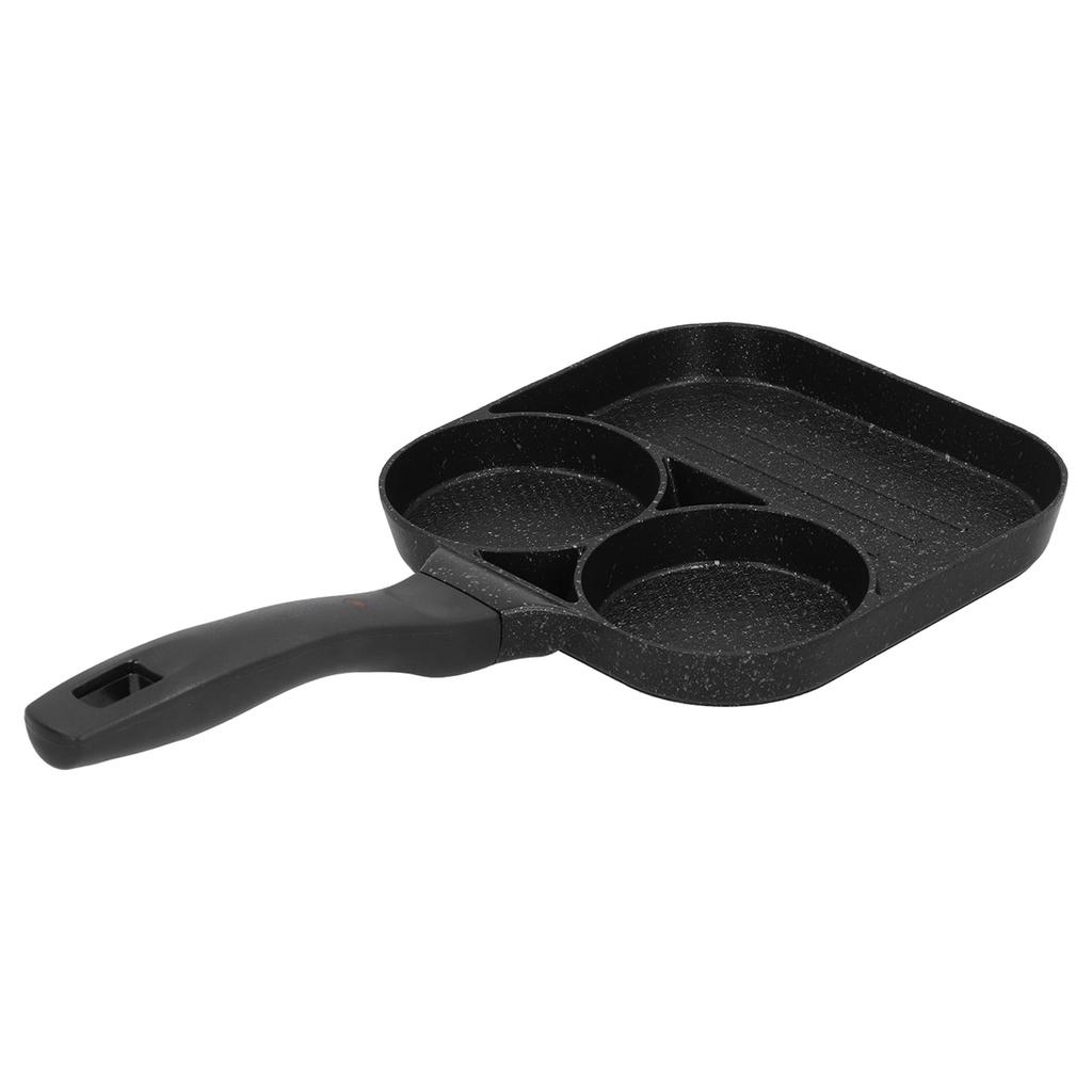 3 In 1 Egg Frying Pan Non Stick Fried Egg Cooker Steak Sausage Cooking Pan for Kitchen Use