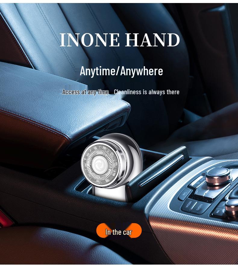 FH060-3 Electric Mini Razor: Intelligent Display, Double Ring Blade, Portable Beard Trimmer for Men