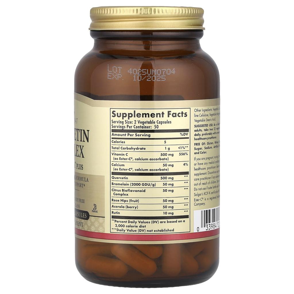Quercetin Complex with Ester-C® Plus, 100 Veggie Caps