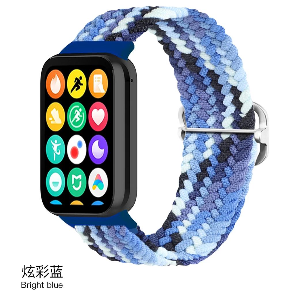 Nylon Loop Strap for Xiaomi Mi Band 9/8 Pro Bracelet AccessoriesCorrea for Redmi Watch 5/4 Belt Smartwatch Replacement Wristband