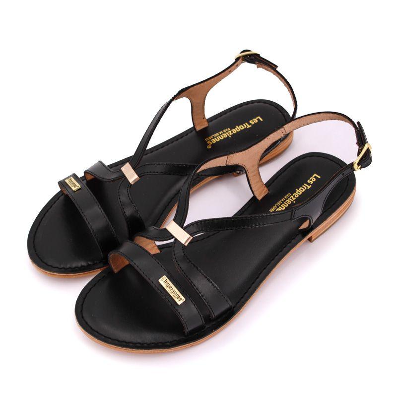 Hamoon Flat Sandals In Leather Women LES TROPEZIENNES PAR M.BELARBI