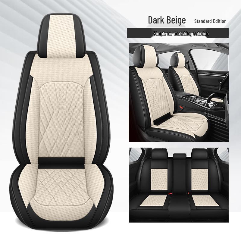 Universal Leather Car Seat Cushion: Durable, Full Wrap, All-Season Cover for Small Cars, SUVs, and Sedans