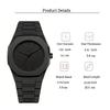 Fashionable simple mysterious Alloy Material Men's quartz watch and bracelet set, suitable for daily wear, Christmas gift