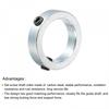 uxcell Zinc Plated Carbon Steel Shaft Collars, Set Screw Clamp Collars, Silver Tone, 40mm Inner Diameter, 4 Pieces