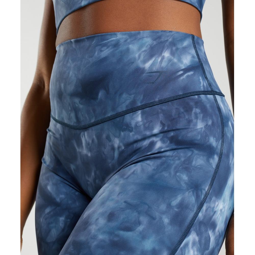 Gymshark Elevate Cycling Shorts Lakeside Blue Spray Dye B3a7i Ubr9