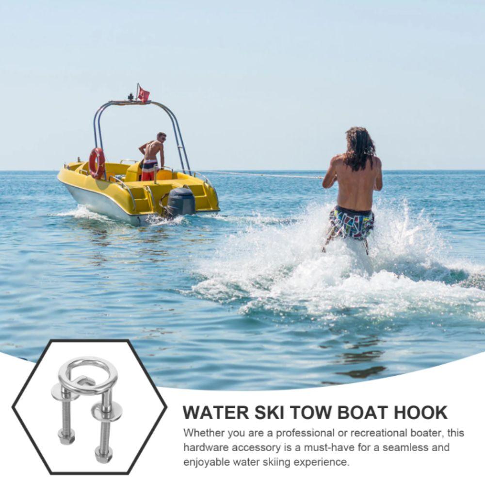 Marine Grade Marine Tow Hook Stainless Steel Boat Tow Accessory  Skiing Accessories
